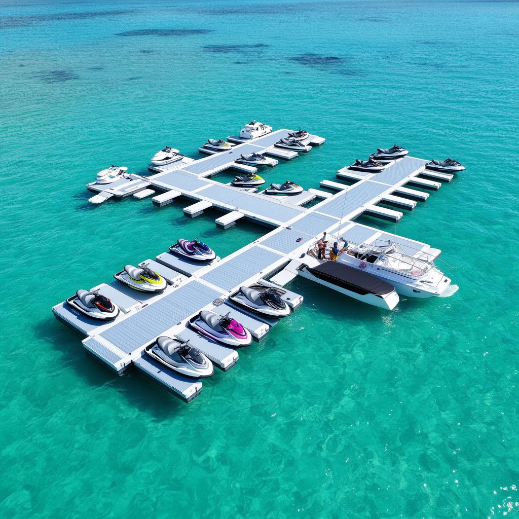 Custom configured modular floating dock system